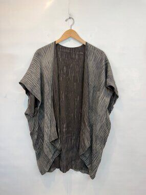 Kiss of the Wolf Art To Wear Silk Hand Painted Reversible Cardigan Shrug Jacket